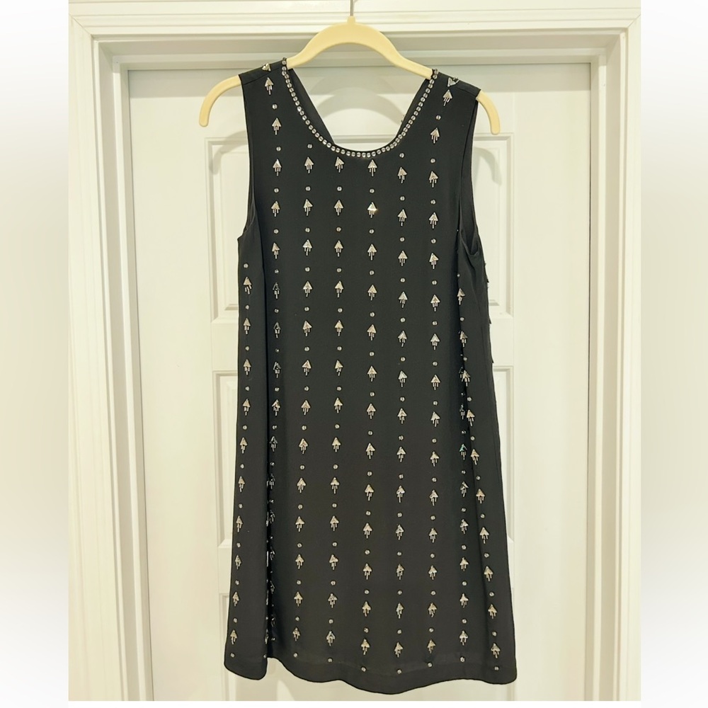 Joie Caviar Rhinestone Dress Black
